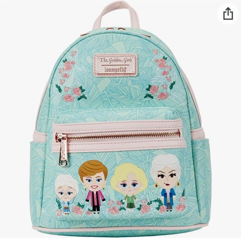 Loungefly Golden Girls Loungefly Chibi Floral Mini Backpack & Wallet Set - HTF